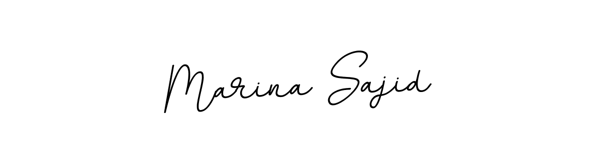 How to make Marina Sajid name signature. Use BallpointsItalic-DORy9 style for creating short signs online. This is the latest handwritten sign. Marina Sajid signature style 11 images and pictures png