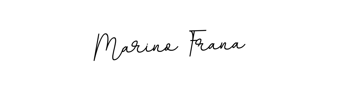 How to make Marino Frana name signature. Use BallpointsItalic-DORy9 style for creating short signs online. This is the latest handwritten sign. Marino Frana signature style 11 images and pictures png