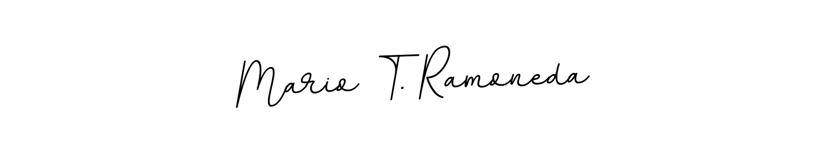 How to make Mario T. Ramoneda name signature. Use BallpointsItalic-DORy9 style for creating short signs online. This is the latest handwritten sign. Mario T. Ramoneda signature style 11 images and pictures png
