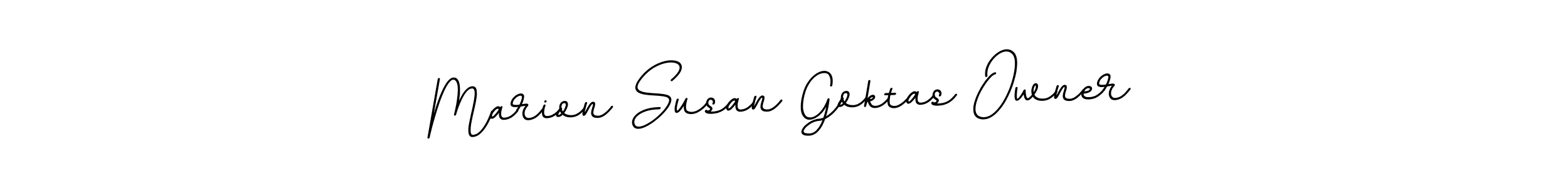 Create a beautiful signature design for name Marion Susan Goktas Owner. With this signature (BallpointsItalic-DORy9) fonts, you can make a handwritten signature for free. Marion Susan Goktas Owner signature style 11 images and pictures png