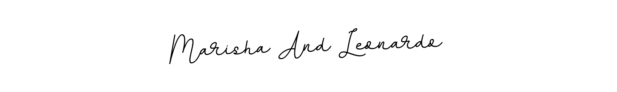 Also You can easily find your signature by using the search form. We will create Marisha And Leonardo name handwritten signature images for you free of cost using BallpointsItalic-DORy9 sign style. Marisha And Leonardo signature style 11 images and pictures png