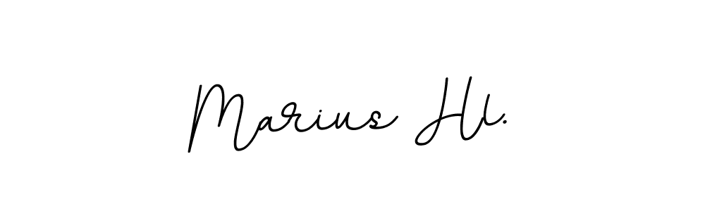 Use a signature maker to create a handwritten signature online. With this signature software, you can design (BallpointsItalic-DORy9) your own signature for name Marius Hl.. Marius Hl. signature style 11 images and pictures png