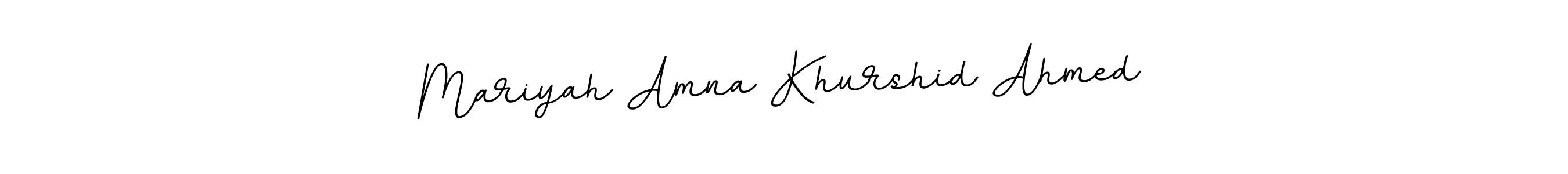 The best way (BallpointsItalic-DORy9) to make a short signature is to pick only two or three words in your name. The name Mariyah Amna Khurshid Ahmed include a total of six letters. For converting this name. Mariyah Amna Khurshid Ahmed signature style 11 images and pictures png