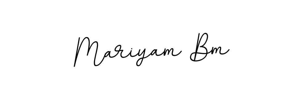 Use a signature maker to create a handwritten signature online. With this signature software, you can design (BallpointsItalic-DORy9) your own signature for name Mariyam Bm. Mariyam Bm signature style 11 images and pictures png