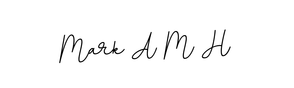 Design your own signature with our free online signature maker. With this signature software, you can create a handwritten (BallpointsItalic-DORy9) signature for name Mark A M H. Mark A M H signature style 11 images and pictures png