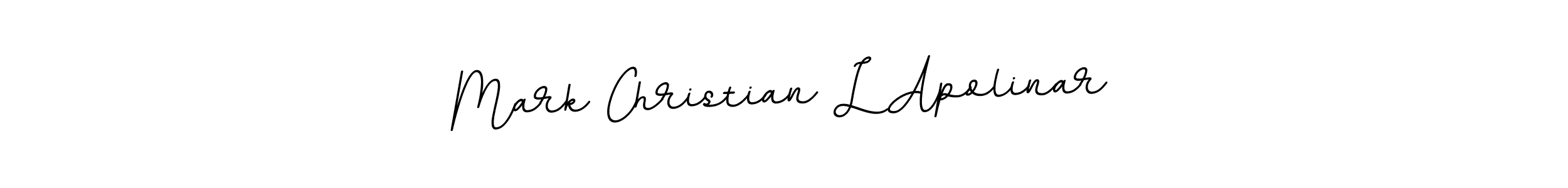 Mark Christian L Apolinar stylish signature style. Best Handwritten Sign (BallpointsItalic-DORy9) for my name. Handwritten Signature Collection Ideas for my name Mark Christian L Apolinar. Mark Christian L Apolinar signature style 11 images and pictures png