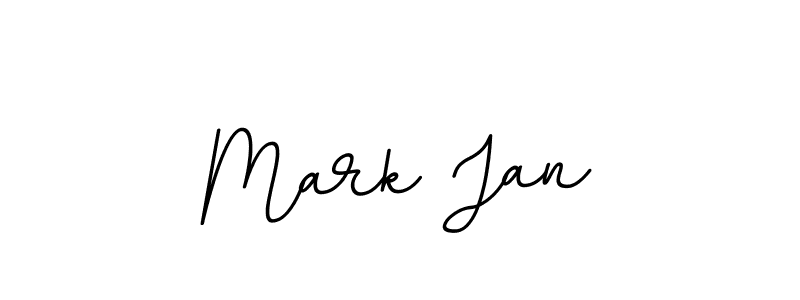 How to make Mark Jan name signature. Use BallpointsItalic-DORy9 style for creating short signs online. This is the latest handwritten sign. Mark Jan signature style 11 images and pictures png