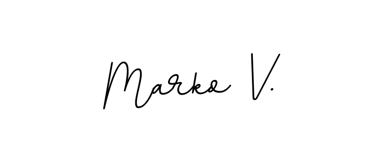 Design your own signature with our free online signature maker. With this signature software, you can create a handwritten (BallpointsItalic-DORy9) signature for name Marko V.. Marko V. signature style 11 images and pictures png