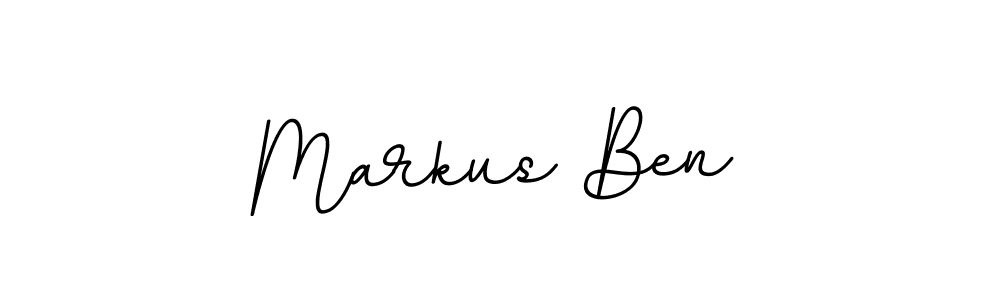 How to make Markus Ben name signature. Use BallpointsItalic-DORy9 style for creating short signs online. This is the latest handwritten sign. Markus Ben signature style 11 images and pictures png