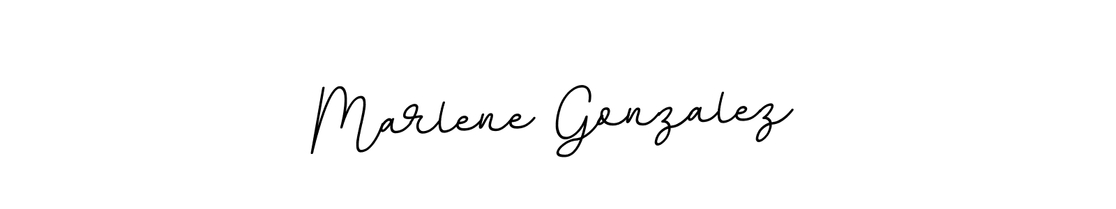 How to make Marlene Gonzalez name signature. Use BallpointsItalic-DORy9 style for creating short signs online. This is the latest handwritten sign. Marlene Gonzalez signature style 11 images and pictures png