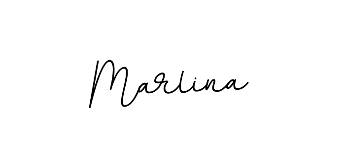 Design your own signature with our free online signature maker. With this signature software, you can create a handwritten (BallpointsItalic-DORy9) signature for name Marlina. Marlina signature style 11 images and pictures png