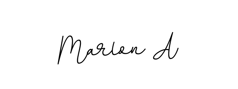 This is the best signature style for the Marlon A name. Also you like these signature font (BallpointsItalic-DORy9). Mix name signature. Marlon A signature style 11 images and pictures png