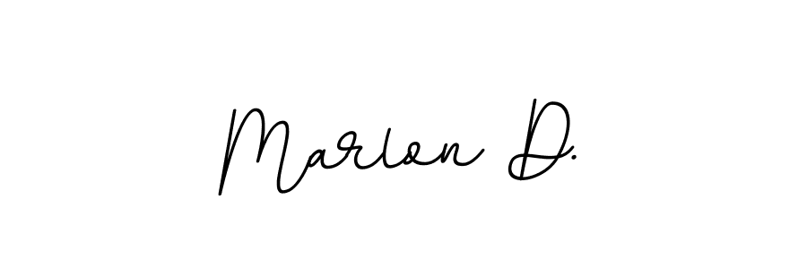 Create a beautiful signature design for name Marlon D.. With this signature (BallpointsItalic-DORy9) fonts, you can make a handwritten signature for free. Marlon D. signature style 11 images and pictures png