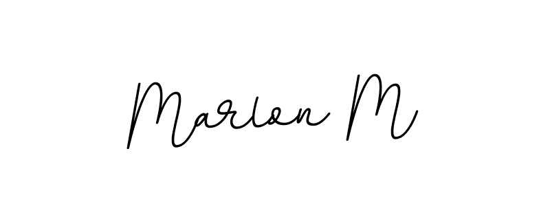 You should practise on your own different ways (BallpointsItalic-DORy9) to write your name (Marlon M) in signature. don't let someone else do it for you. Marlon M signature style 11 images and pictures png