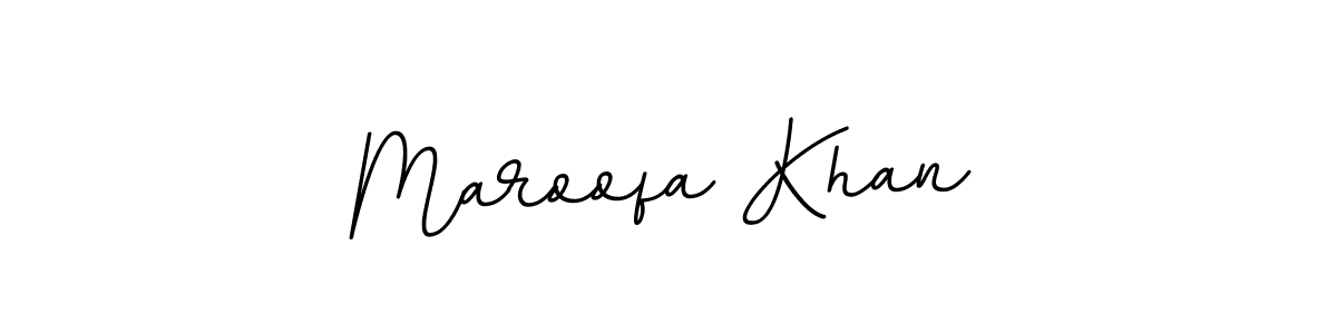 How to make Maroofa Khan name signature. Use BallpointsItalic-DORy9 style for creating short signs online. This is the latest handwritten sign. Maroofa Khan signature style 11 images and pictures png