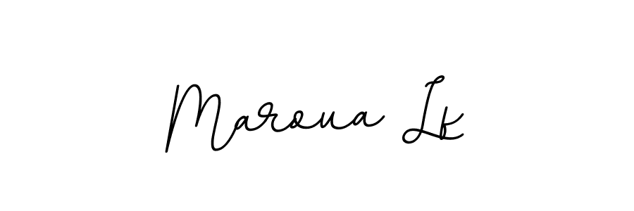 Use a signature maker to create a handwritten signature online. With this signature software, you can design (BallpointsItalic-DORy9) your own signature for name Maroua Lf. Maroua Lf signature style 11 images and pictures png