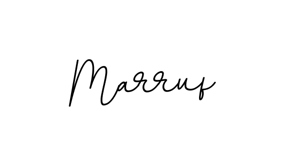 Design your own signature with our free online signature maker. With this signature software, you can create a handwritten (BallpointsItalic-DORy9) signature for name Marruf. Marruf signature style 11 images and pictures png