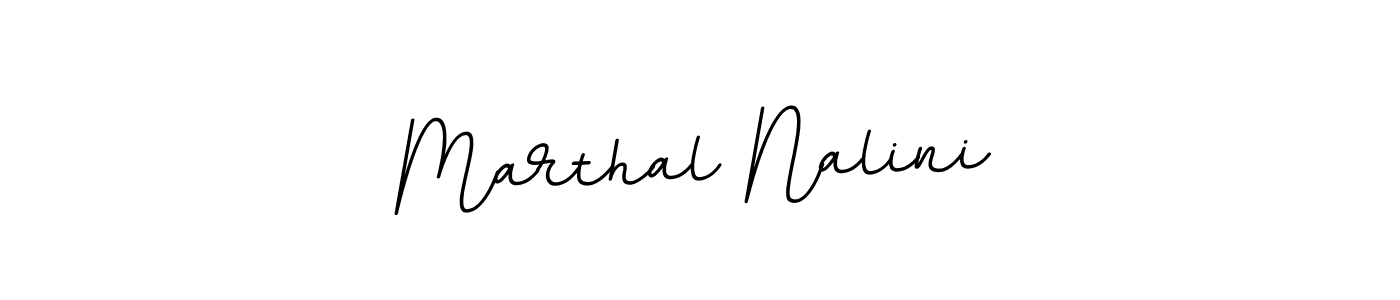 Use a signature maker to create a handwritten signature online. With this signature software, you can design (BallpointsItalic-DORy9) your own signature for name Marthal Nalini. Marthal Nalini signature style 11 images and pictures png