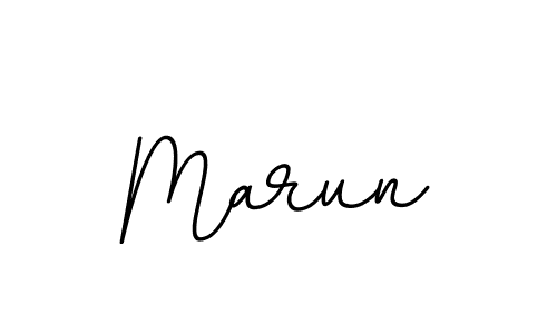 How to make Marun name signature. Use BallpointsItalic-DORy9 style for creating short signs online. This is the latest handwritten sign. Marun signature style 11 images and pictures png