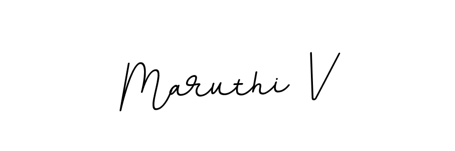 Design your own signature with our free online signature maker. With this signature software, you can create a handwritten (BallpointsItalic-DORy9) signature for name Maruthi V. Maruthi V signature style 11 images and pictures png