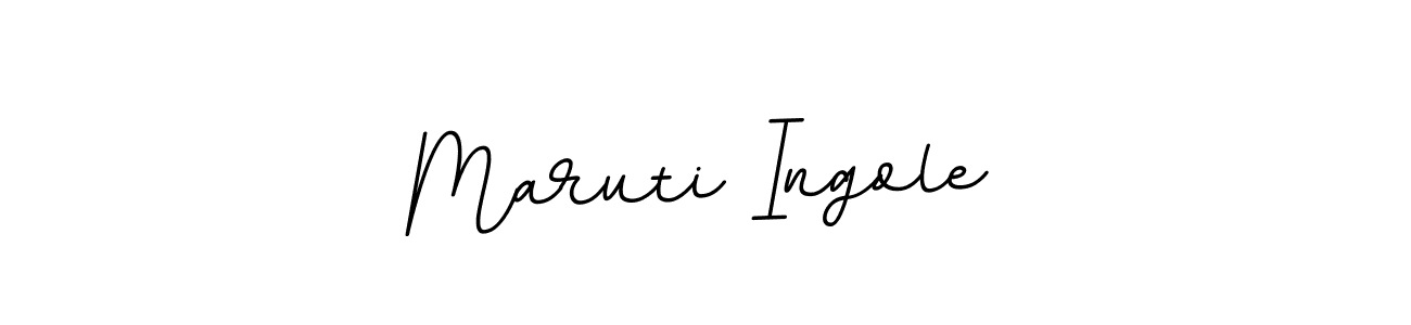 How to make Maruti Ingole name signature. Use BallpointsItalic-DORy9 style for creating short signs online. This is the latest handwritten sign. Maruti Ingole signature style 11 images and pictures png