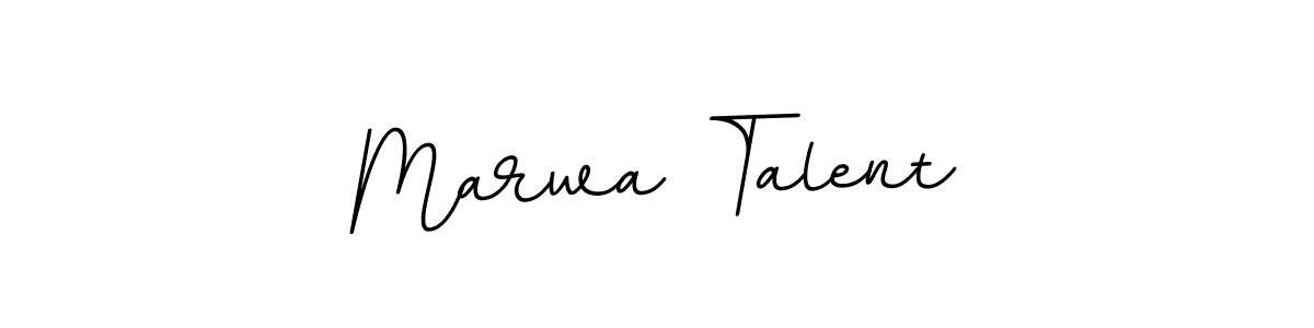 The best way (BallpointsItalic-DORy9) to make a short signature is to pick only two or three words in your name. The name Marwa Talent include a total of six letters. For converting this name. Marwa Talent signature style 11 images and pictures png