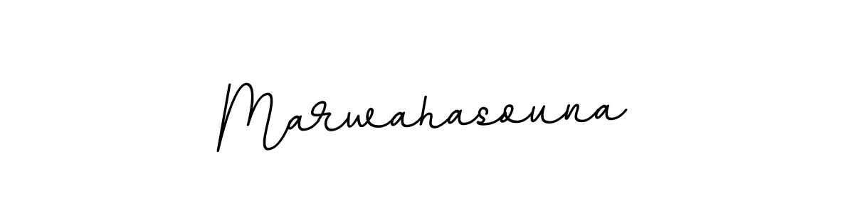 Create a beautiful signature design for name Marwahasouna. With this signature (BallpointsItalic-DORy9) fonts, you can make a handwritten signature for free. Marwahasouna signature style 11 images and pictures png