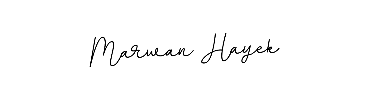 Design your own signature with our free online signature maker. With this signature software, you can create a handwritten (BallpointsItalic-DORy9) signature for name Marwan Hayek. Marwan Hayek signature style 11 images and pictures png