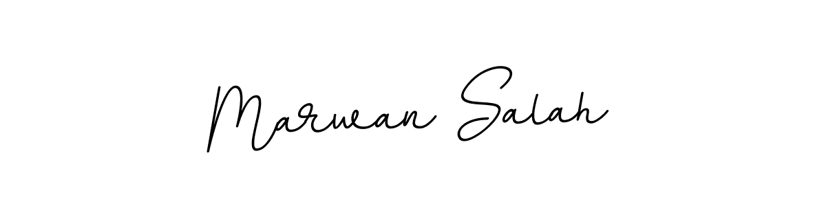 Use a signature maker to create a handwritten signature online. With this signature software, you can design (BallpointsItalic-DORy9) your own signature for name Marwan Salah. Marwan Salah signature style 11 images and pictures png