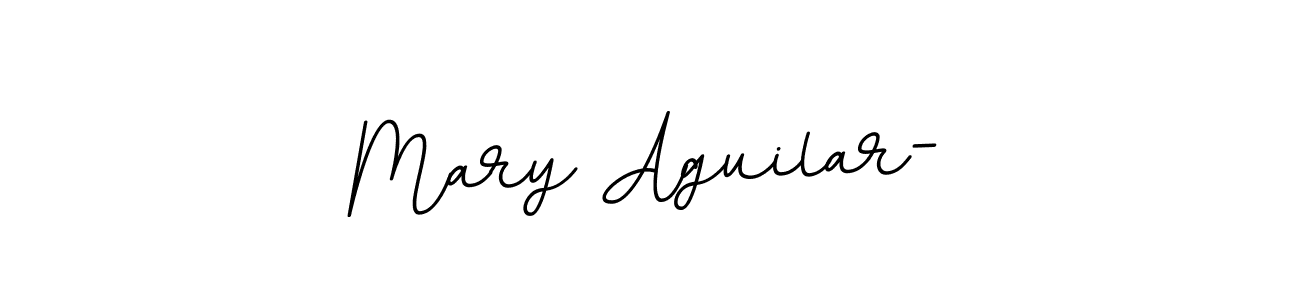 Make a beautiful signature design for name Mary Aguilar-. With this signature (BallpointsItalic-DORy9) style, you can create a handwritten signature for free. Mary Aguilar- signature style 11 images and pictures png