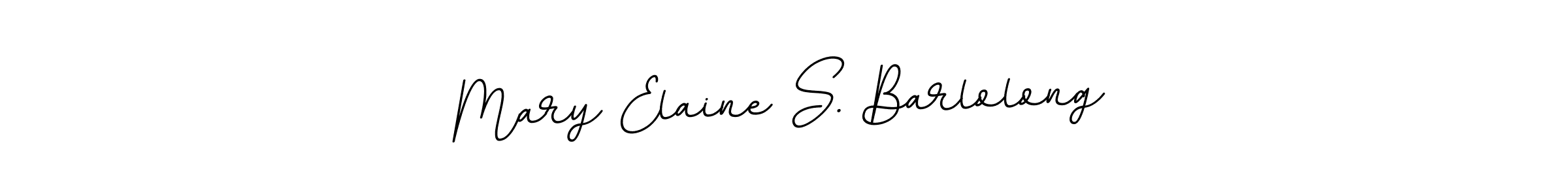 Design your own signature with our free online signature maker. With this signature software, you can create a handwritten (BallpointsItalic-DORy9) signature for name Mary Elaine S. Barlolong. Mary Elaine S. Barlolong signature style 11 images and pictures png