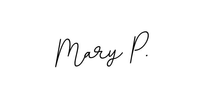 The best way (BallpointsItalic-DORy9) to make a short signature is to pick only two or three words in your name. The name Mary P. include a total of six letters. For converting this name. Mary P. signature style 11 images and pictures png