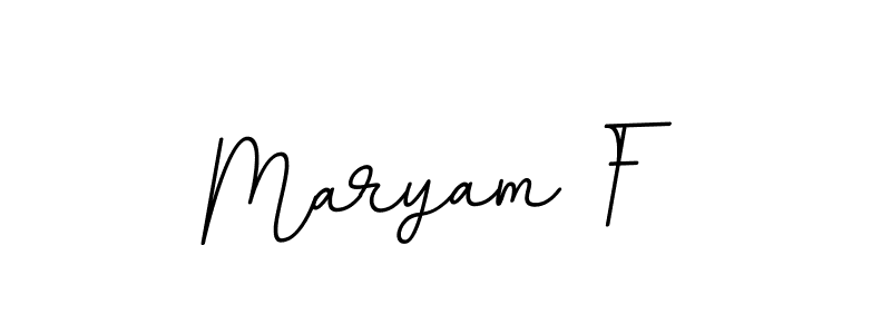 It looks lik you need a new signature style for name Maryam F. Design unique handwritten (BallpointsItalic-DORy9) signature with our free signature maker in just a few clicks. Maryam F signature style 11 images and pictures png