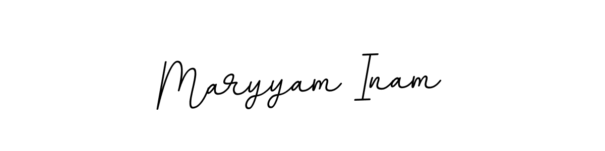 Make a beautiful signature design for name Maryyam Inam. With this signature (BallpointsItalic-DORy9) style, you can create a handwritten signature for free. Maryyam Inam signature style 11 images and pictures png