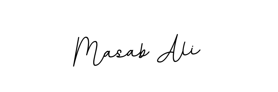 Use a signature maker to create a handwritten signature online. With this signature software, you can design (BallpointsItalic-DORy9) your own signature for name Masab Ali. Masab Ali signature style 11 images and pictures png