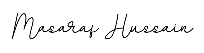 Create your official email sign-off with Masaraf Hussain name in BallpointsItalic-DORy9 style. Crisp, clean, and perfectly legible across all screens. Masaraf Hussain signature style 11 images and pictures png