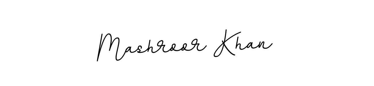 Use a signature maker to create a handwritten signature online. With this signature software, you can design (BallpointsItalic-DORy9) your own signature for name Mashroor Khan. Mashroor Khan signature style 11 images and pictures png