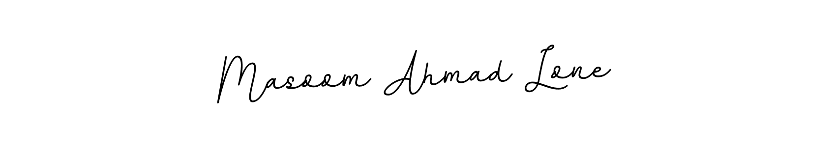 How to make Masoom Ahmad Lone name signature. Use BallpointsItalic-DORy9 style for creating short signs online. This is the latest handwritten sign. Masoom Ahmad Lone signature style 11 images and pictures png
