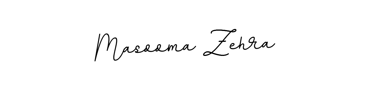 Design your own signature with our free online signature maker. With this signature software, you can create a handwritten (BallpointsItalic-DORy9) signature for name Masooma Zehra. Masooma Zehra signature style 11 images and pictures png