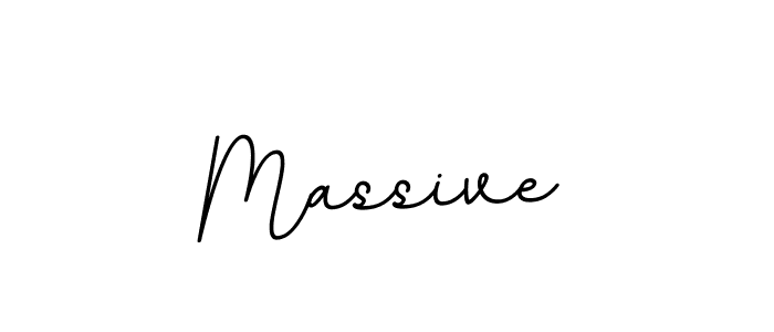 Design your own signature with our free online signature maker. With this signature software, you can create a handwritten (BallpointsItalic-DORy9) signature for name Massive. Massive signature style 11 images and pictures png