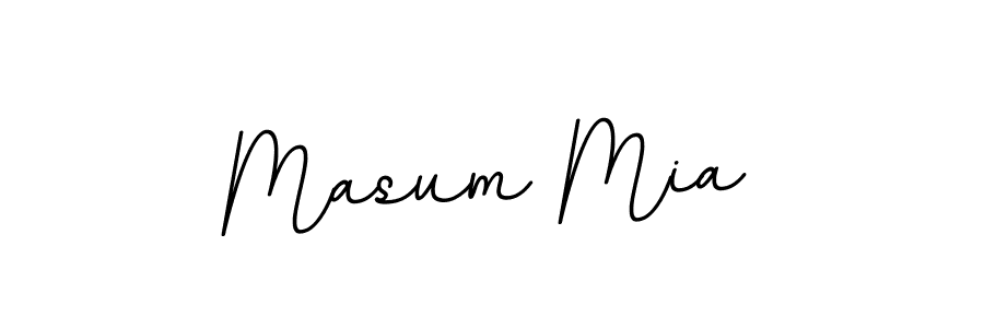 How to make Masum Mia name signature. Use BallpointsItalic-DORy9 style for creating short signs online. This is the latest handwritten sign. Masum Mia signature style 11 images and pictures png