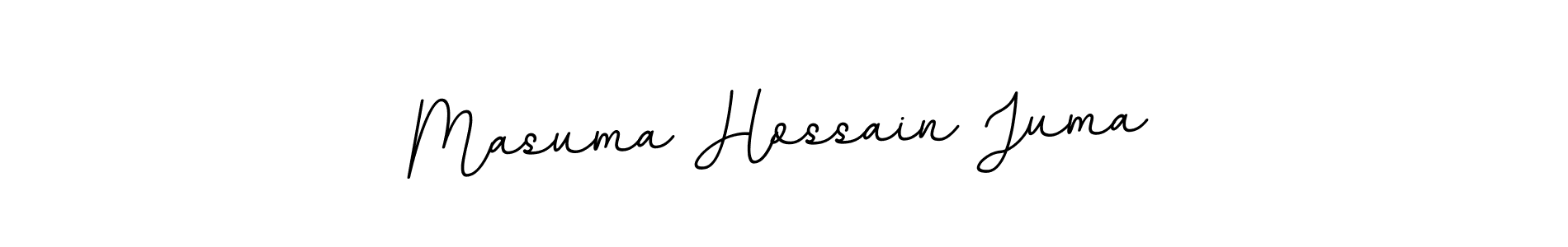 The best way (BallpointsItalic-DORy9) to make a short signature is to pick only two or three words in your name. The name Masuma Hossain Juma include a total of six letters. For converting this name. Masuma Hossain Juma signature style 11 images and pictures png