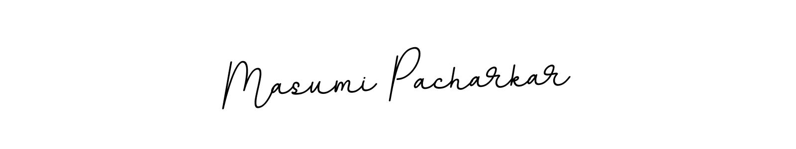How to make Masumi Pacharkar name signature. Use BallpointsItalic-DORy9 style for creating short signs online. This is the latest handwritten sign. Masumi Pacharkar signature style 11 images and pictures png