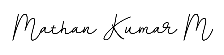 The BallpointsItalic-DORy9 font transforms the name Mathan Kumar M into an executive sign with sharp precision and distinguished character. Mathan Kumar M signature style 11 images and pictures png