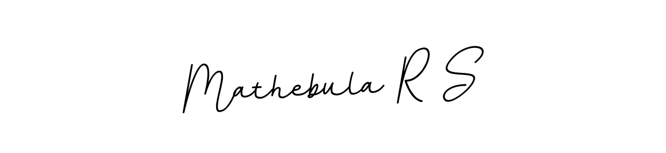 It looks lik you need a new signature style for name Mathebula R S. Design unique handwritten (BallpointsItalic-DORy9) signature with our free signature maker in just a few clicks. Mathebula R S signature style 11 images and pictures png