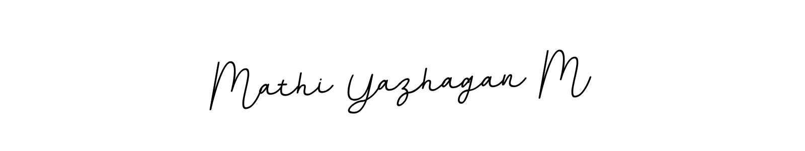 The best way (BallpointsItalic-DORy9) to make a short signature is to pick only two or three words in your name. The name Mathi Yazhagan M include a total of six letters. For converting this name. Mathi Yazhagan M signature style 11 images and pictures png