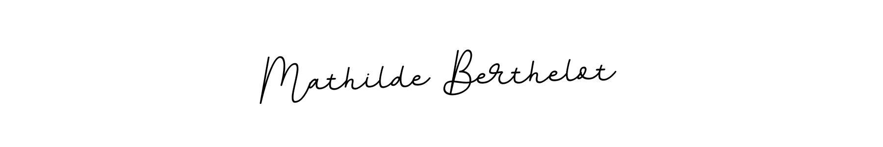 Use a signature maker to create a handwritten signature online. With this signature software, you can design (BallpointsItalic-DORy9) your own signature for name Mathilde Berthelot. Mathilde Berthelot signature style 11 images and pictures png