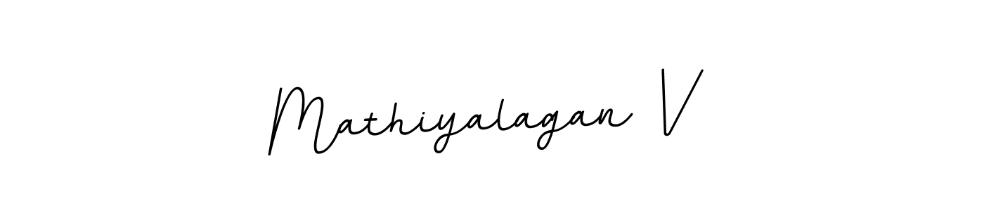 How to make Mathiyalagan V signature? BallpointsItalic-DORy9 is a professional autograph style. Create handwritten signature for Mathiyalagan V name. Mathiyalagan V signature style 11 images and pictures png