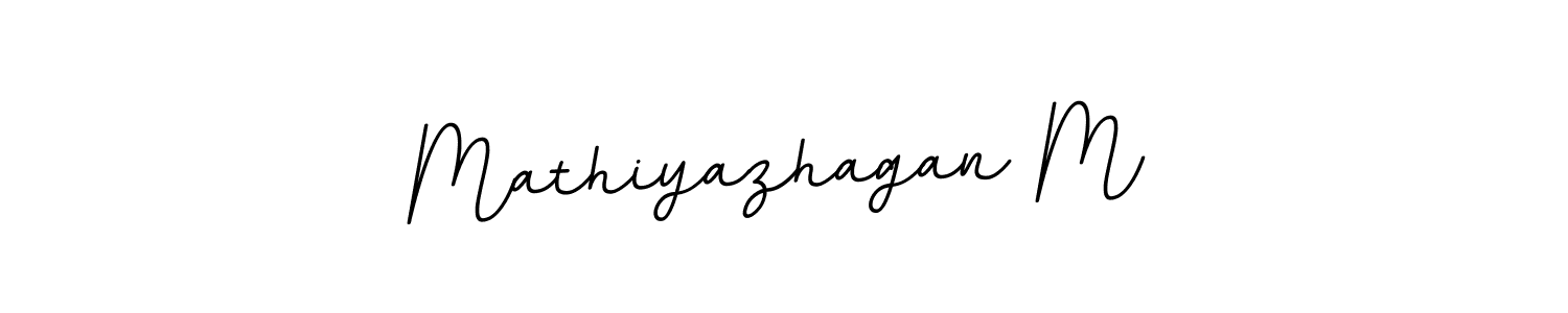 Use a signature maker to create a handwritten signature online. With this signature software, you can design (BallpointsItalic-DORy9) your own signature for name Mathiyazhagan M. Mathiyazhagan M signature style 11 images and pictures png