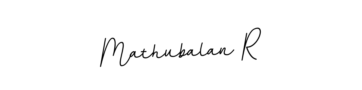 How to make Mathubalan R name signature. Use BallpointsItalic-DORy9 style for creating short signs online. This is the latest handwritten sign. Mathubalan R signature style 11 images and pictures png